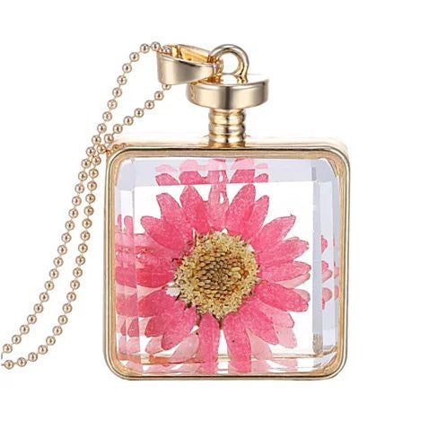 Coral Floral Big Wildflower Necklace Vista Shops