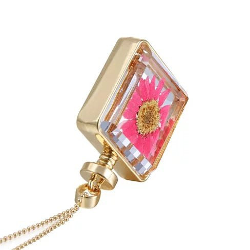 Coral Floral Big Wildflower Necklace Vista Shops