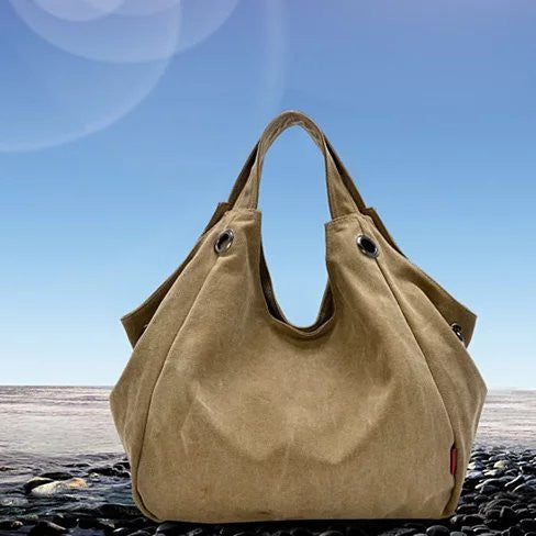 Discovery Journey Canvas Shoulder Bag with FREE Mini Umbrella Vista Shops