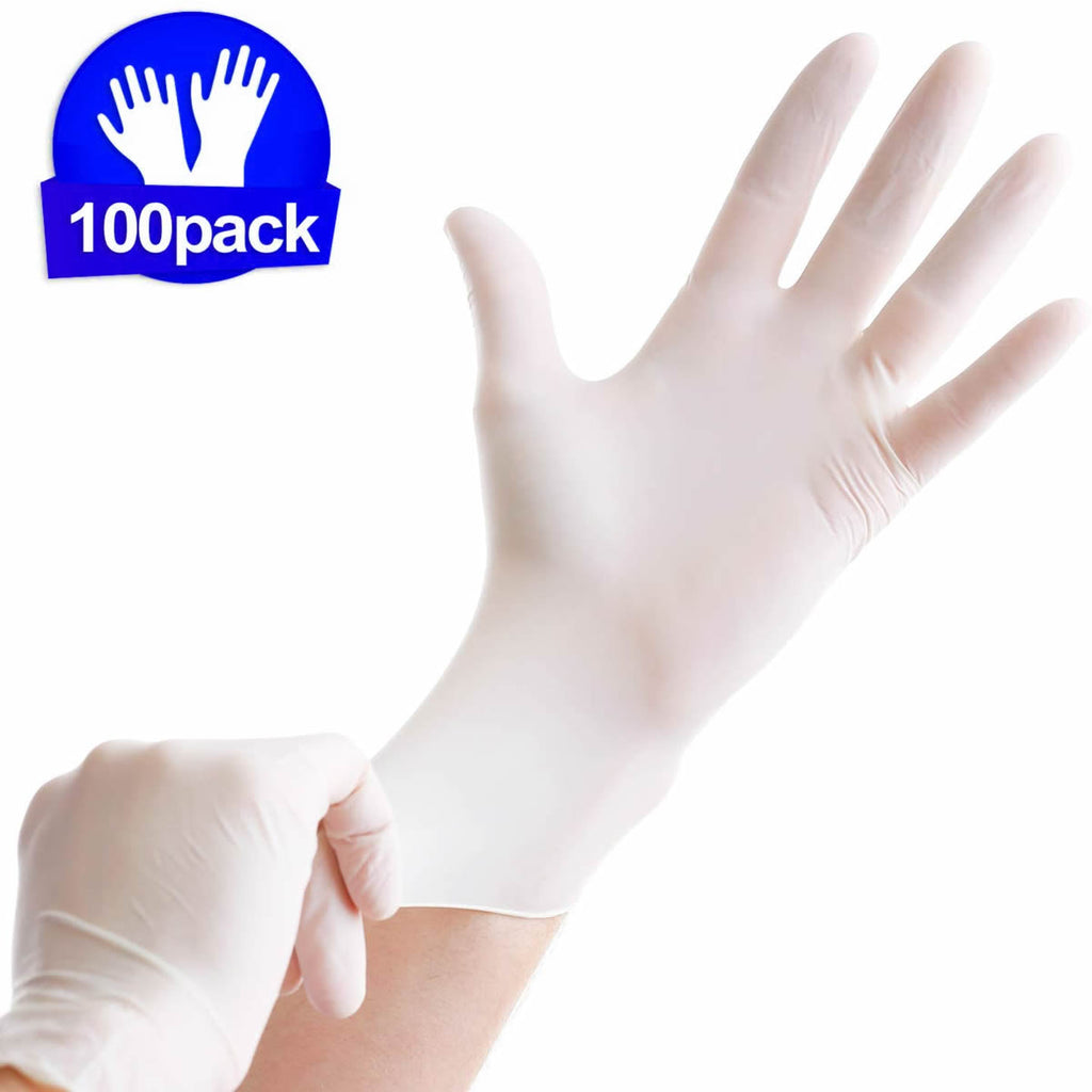 General Purpose Clear Vinyl Disposable Gloves Medium 50 pairs /100 pcs /Box myofficeinnovations