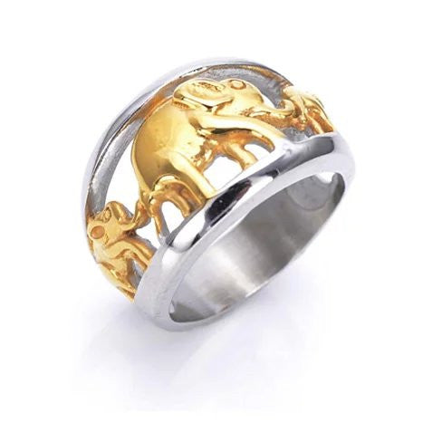 Golden Elephants Ring From TRUNK SHOW Collection Vista Shops