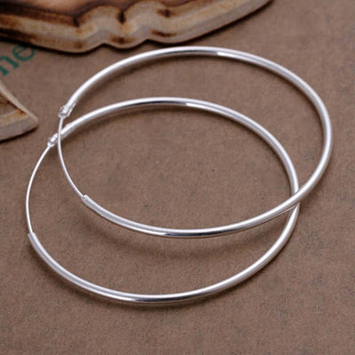 Hulamina Hoops 925 Sterling Silver Earrings Vista Shops