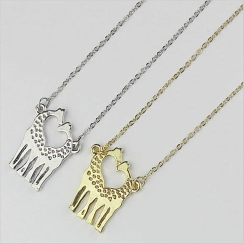 LOVE IS TALL Giraffe Love Necklace And Earrings Set of 3 Vista Shops