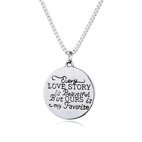 Love Quote Pendant and Chain Necklace Vista Shops
