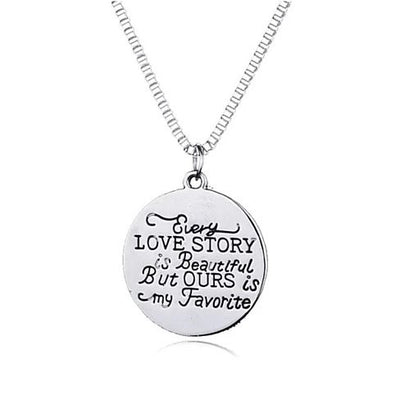 Love Quote Pendant and Chain Necklace Vista Shops