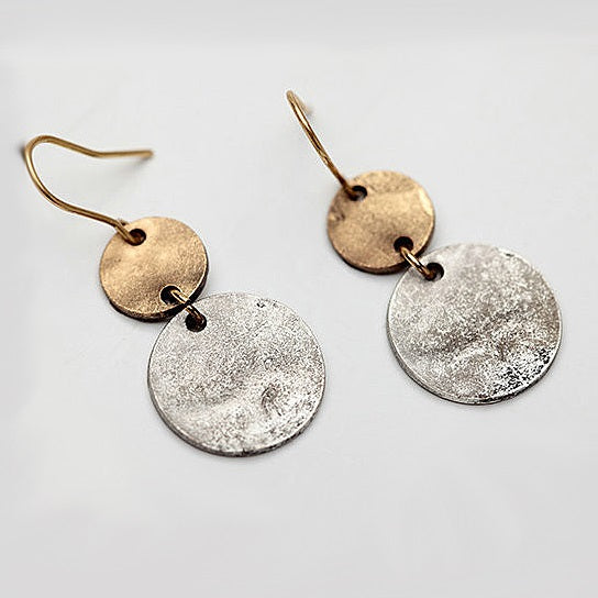 Patina Earrings In Bronze Finish With Age-Old Rustic Charm Vista Shops