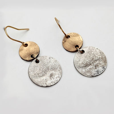 Patina Earrings In Bronze Finish With Age-Old Rustic Charm Vista Shops