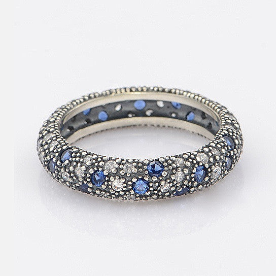 Starry Night Ring With Sapphire Crystals Vista Shops