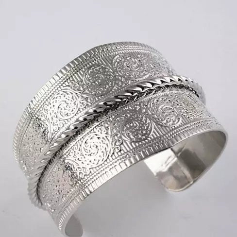 SURFINA Surf The Waves Silver Cuff Bracelet Vista Shops