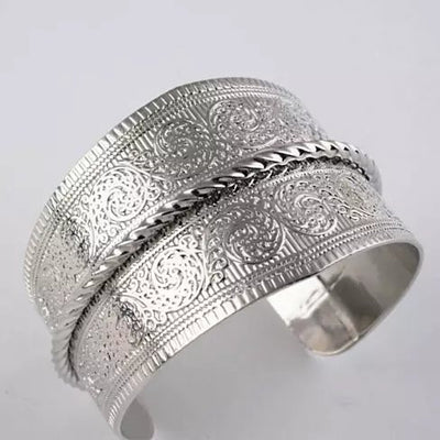 SURFINA Surf The Waves Silver Cuff Bracelet Vista Shops