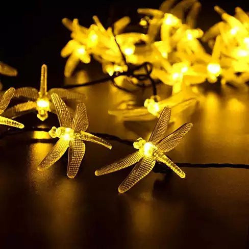 Solar Powered DragonFly LED Light String Vista Shops