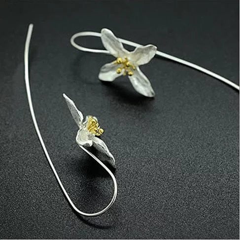 Straight from the Valley Amazing Flower Earrings made in Sterling Silver Vista Shops