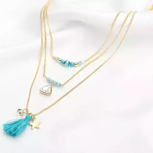 TASSEL AND TRINKETS Layered Necklace Vista Shops