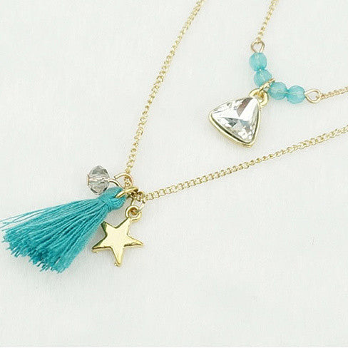TASSEL AND TRINKETS Layered Necklace Vista Shops