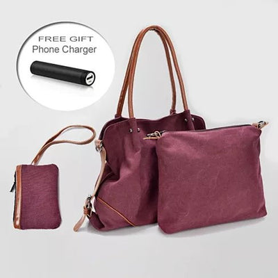 TRIBEKA 3 in 1 Shoulder Bag Plus Free Smartphone Charger From The Journey Collection Vista Shops