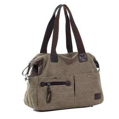 The Uptown Journey Canvas Hand Bag With FREE RFID BLOCKER WALLET Vista Shops