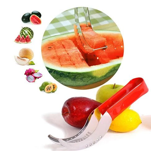 WOWZY RED/STELL Watermelon or any Melon Slicer and Cake With Mellon Baller And Fruit Carver Vista Shops