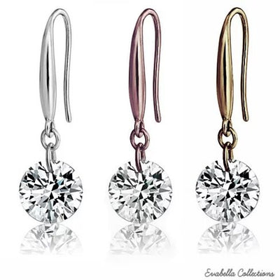 Diamond in the Sky - Drilled Naked Crystal Diamond on a Sterling Silver hook earrings Vista Shops