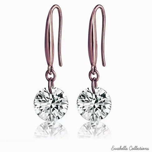 Diamond in the Sky - Drilled Naked Crystal Diamond on a Sterling Silver hook earrings Vista Shops