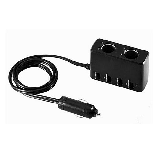 Dual Car 12v Outlet with 4 USB all Gadget Charger Vista Shops