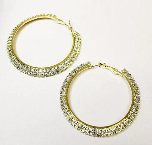 ETERNITY EVER GLOW - Double Shine Hoop Earrings Crystal Vista Shops