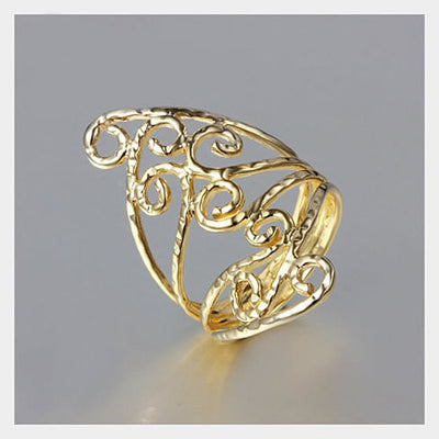 Swirl & Twirl - The 18kt Gold Plated Fine Filigree Ring Vista Shops