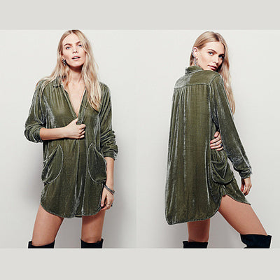 Lush Love Velvet Cocktail Tunic With Pockets Vista Shops