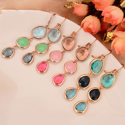 Serena Ombre Style Gem Drop Earrings Vista Shops