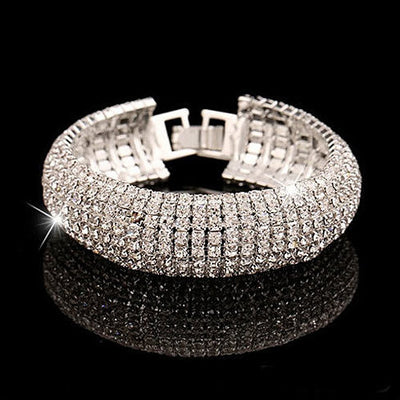 Glamour Girl Crystal Bangle Cuff Bracelet Vista Shops