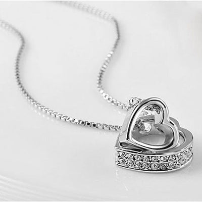 Hugging Hearts Pendant and Chain Vista Shops