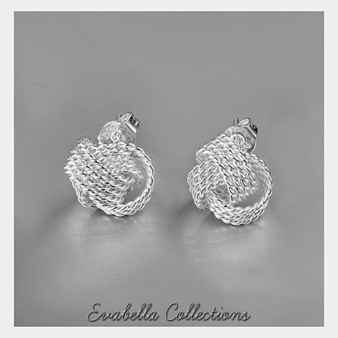Knotty And Nice - The Knotted Rope Earrings in Silver Vista Shops
