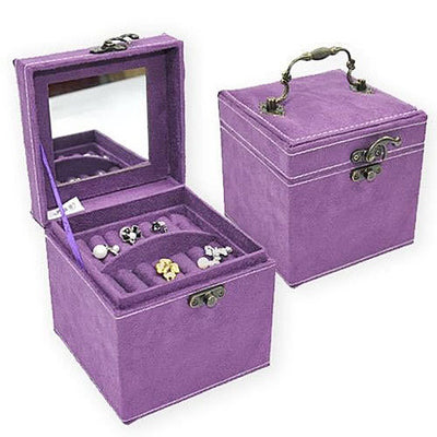 Soft Velour - Personal Jewel Box in Luscious Colors with Ornate Hardware Vista Shops