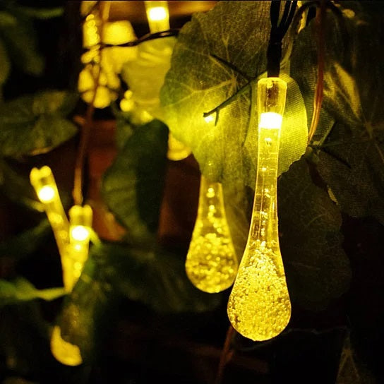 Dew Droplets 20 LED Solar Lights Falling Like Dew Vista Shops