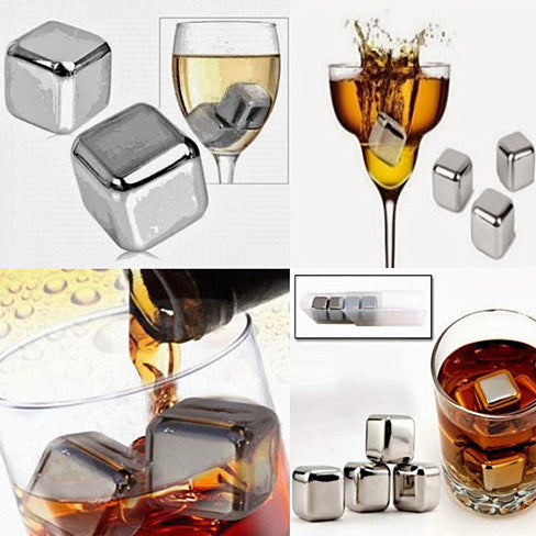 Steel Chillers - The Stainless Steel Food Grade Ice Cubes for Cocktails Vista Shops