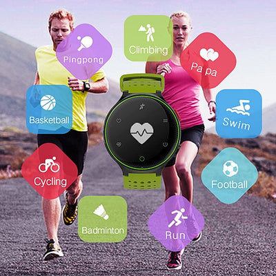 Smart Fit Sporty Waterproof Watch W/ Active Heart Rate and Blood Pressure Monitor Vista Shops